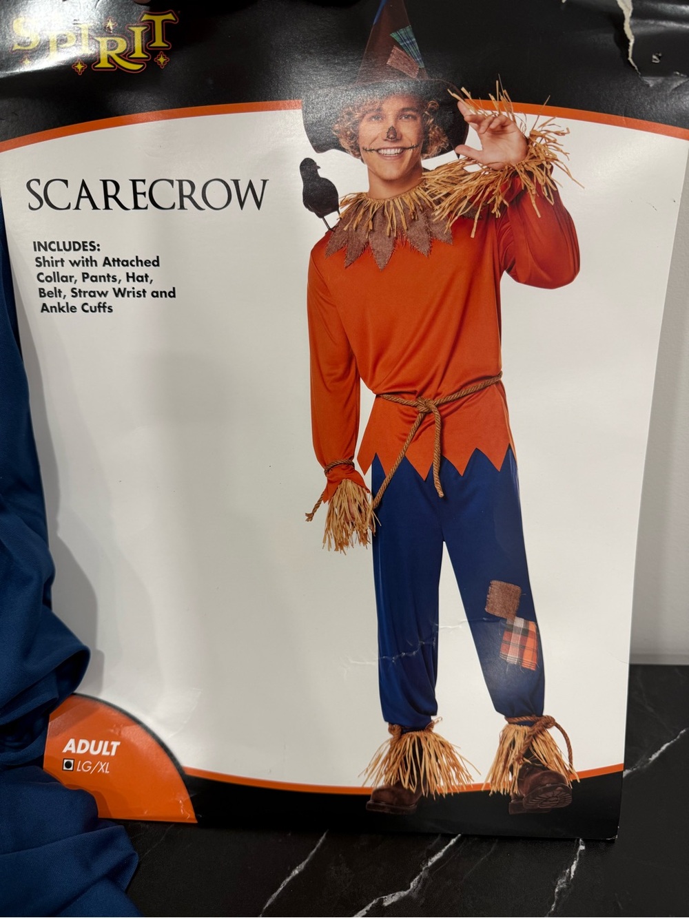 NWT Spirit Adult L XL Adult Scarecrow Costume Hat hay rope Halloween Large extra